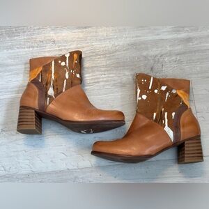 Eric Michael Brown and Tan Ankle Boots Women’s Size EU 37
